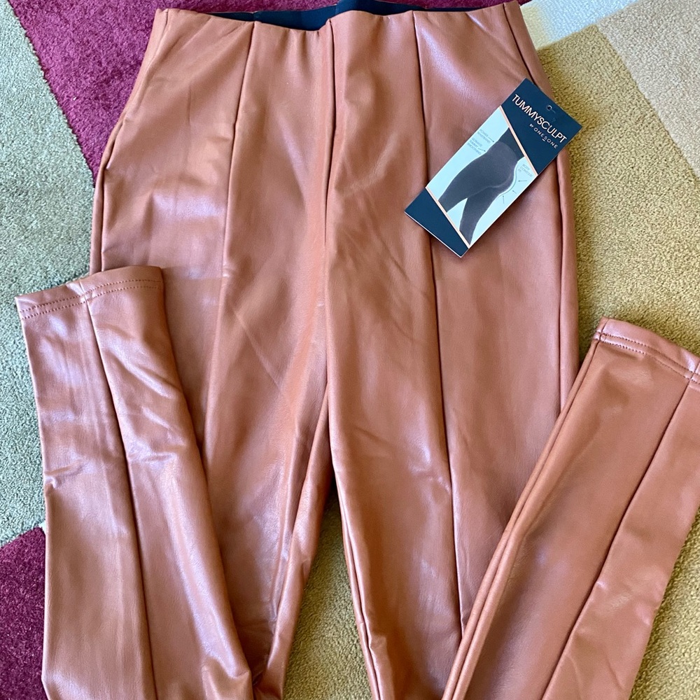 Faux leather pants